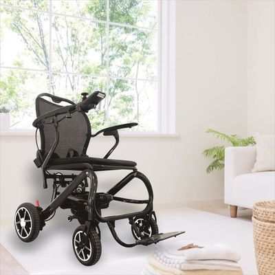 폴더블 키드 전기 휠체어 W460mm*D390mm 좌석 크기와 탄소 섬유 프레임