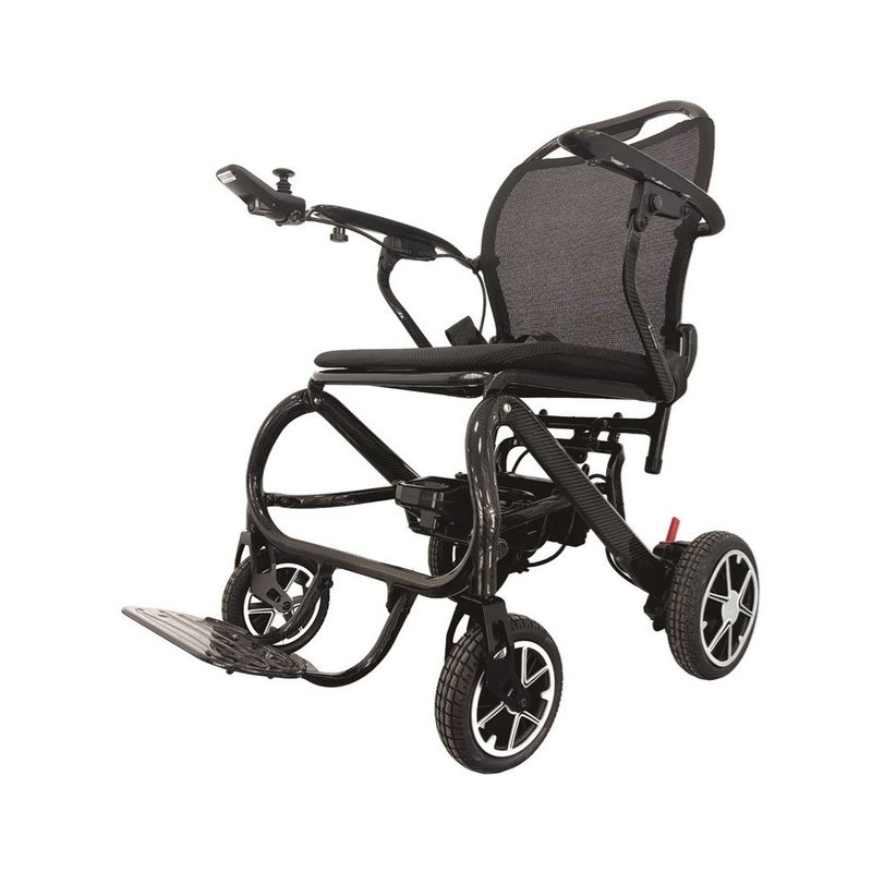 폴더블 키드 전기 휠체어 W460mm*D390mm 좌석 크기와 탄소 섬유 프레임